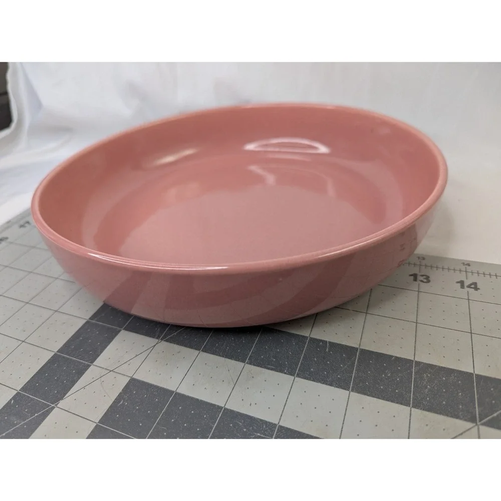 Bauer Los Angeles Ceramic Pink Round Serving‎ Bowl 10.75 Inch